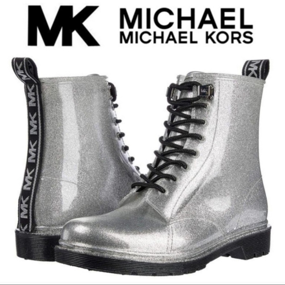 Michael Kors Silver Rain Boots